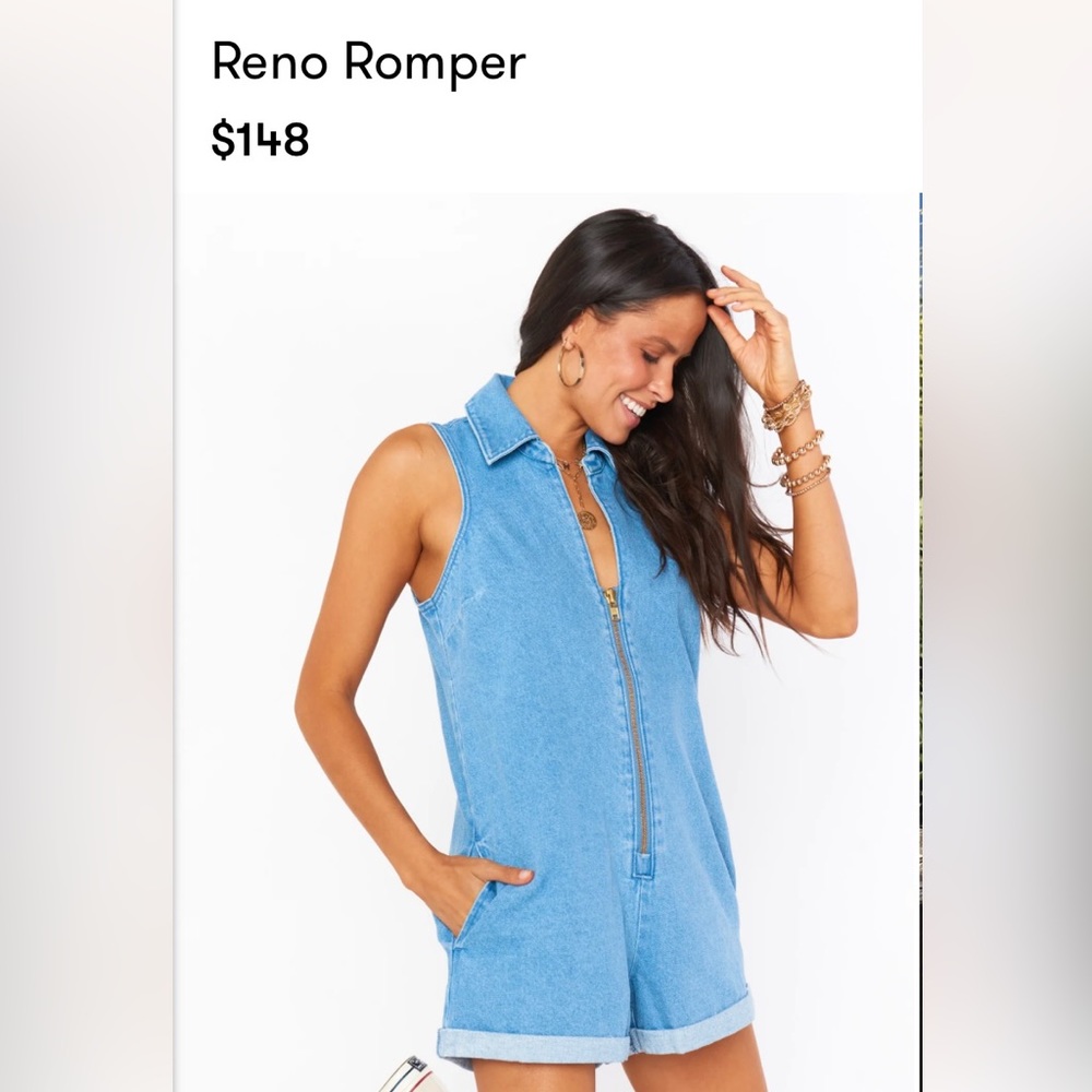 Mumu Reno Romper - Blue stream